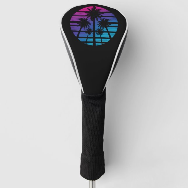 Palm Tree Hawaiian Beach Sommerurlaub Golf Headcover (Vorderseite)