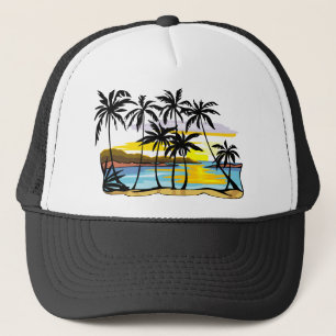 Palm Tree Hintergrund Truckerkappe