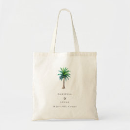 Palm Tree Hochzeit in Urlaubsort Empfang Tragetasche
