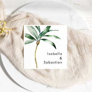 Palm Tree Hochzeit in Urlaubsort Napkin Serviette