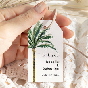 Palm Tree Hochzeit in Urlaubsort Vielen Dank, dass Geschenkanhänger