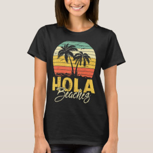 Palm Tree Hola Strände Tropical Beach Vintag Rette T-Shirt