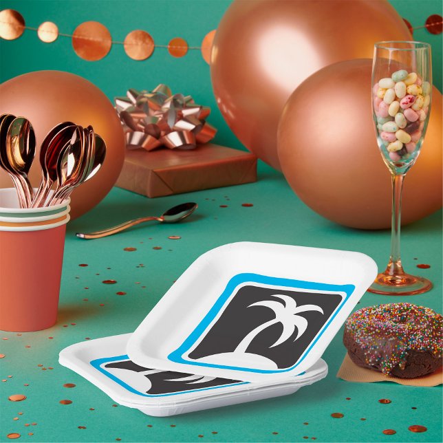 Palm Tree Icon Pappteller (Von Creator hochgeladen)
