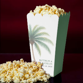 Palm Tree Island Destination Green Wedding Geschenkschachtel