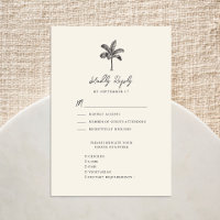 Palm Tree Ivory Minimalistische Hochzeit in Urlaub