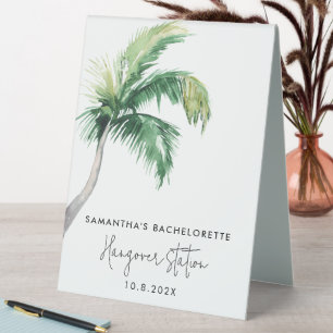 Palm Tree Junggesellinnenabschied Kater-Station Tischaufsteller