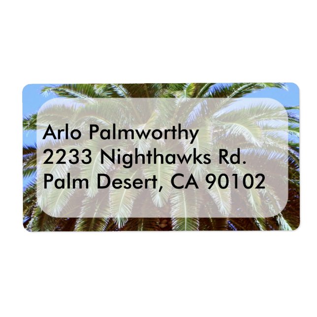 Palm Tree Label (Vorne)