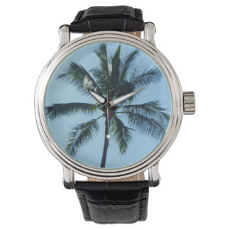 *Palm Tree* Leather Watch Armbanduhr