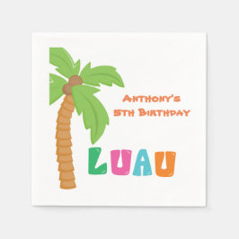 Palm Tree Luau Cocktail Napkin Serviette