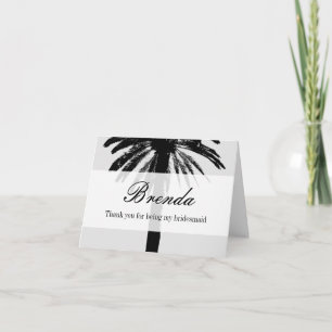 Palm tree merci d'être mes cartes de demoiselle d'