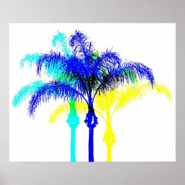 Palm Tree Miami Style Art Poster (Vorne)