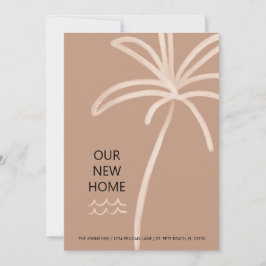 Palm Tree Minimalistisch New Zuhause Moving Ankündigung