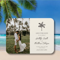 Palm Tree Minimalistisches Ziel Save the Date