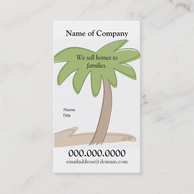 Palm Tree - Modèle de carte (Devant)