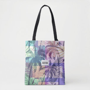 Palm Tree Motif sacs monogrammes personnalisés