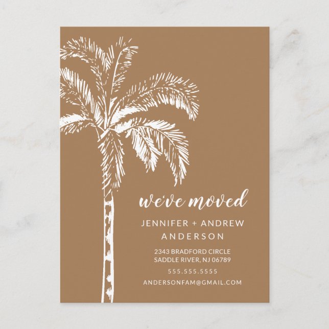 Palm Tree Moving Faire-part moderne (Devant)