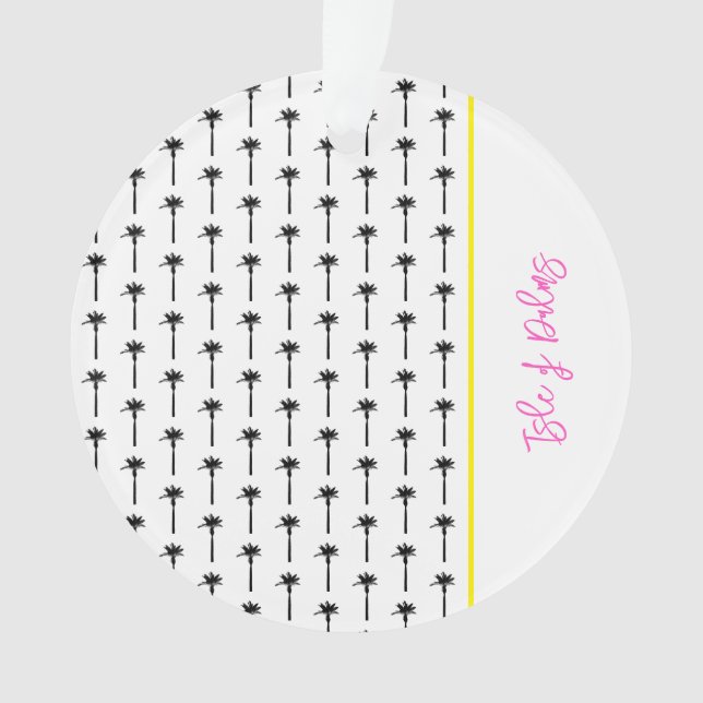 Palm Tree Muster Lage Reisen Strand Küste Ornament (Vorderseite)