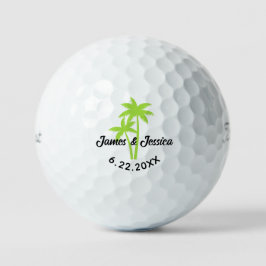 Palm Tree Name and Date Template Gastgeschenk Hoch Golfball