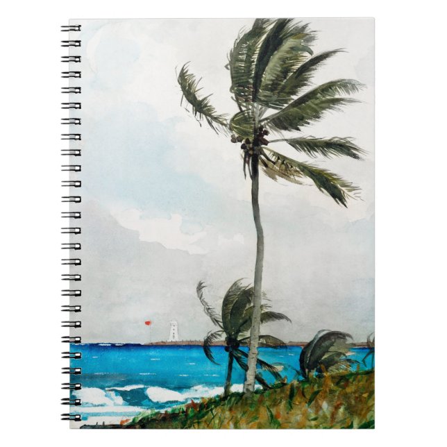Palm Tree, Nassau (1898) von Winslow Homer Notizblock (Vorderseite)