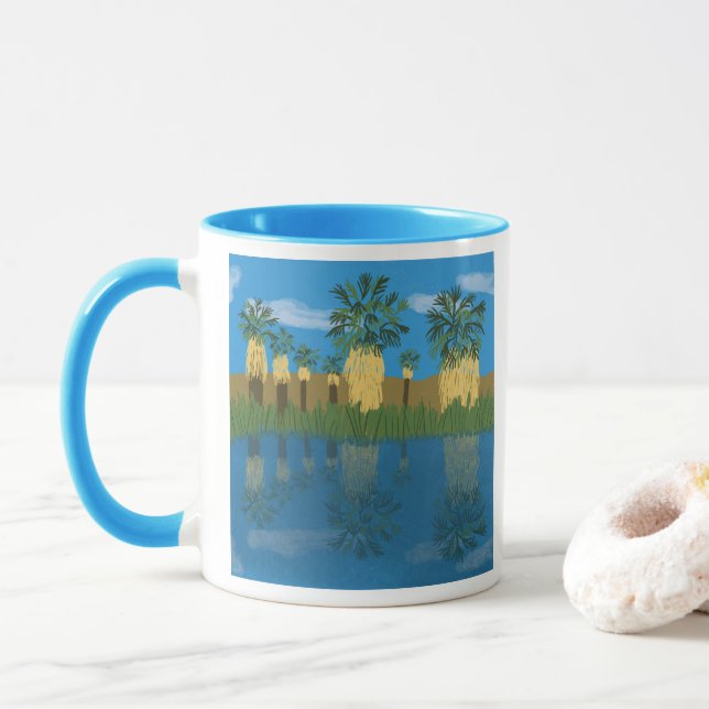 Palm Tree Oasis Tasse (Mit Donut)