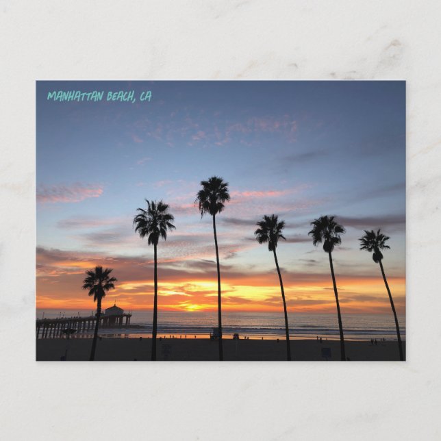 Palm Tree Party - 🤩 Manhattan Beach Postkarte (Vorderseite)