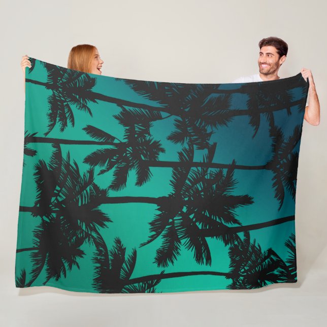 Palm Tree Pattern Fleecedecke (Beispiel)