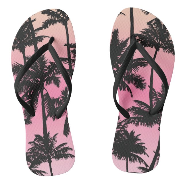Palm Tree Pattern Flip Flops (Fußbett)