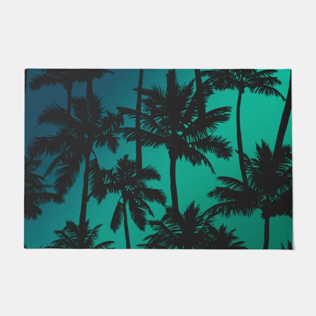 Palm Tree Pattern Fußmatte (Vorderseite)