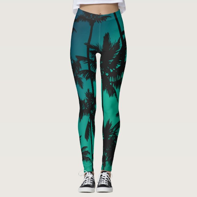 Palm Tree Pattern Leggings (Vorderseite)