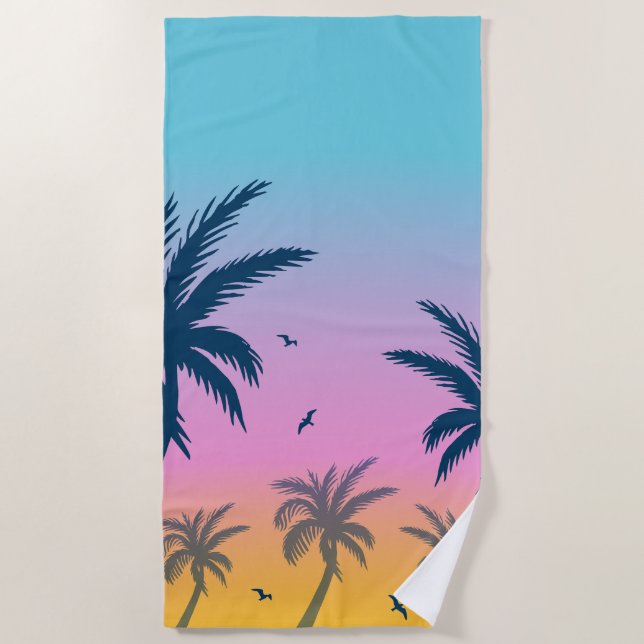 Palm Tree Pattern Strandtuch (Vorderseite)
