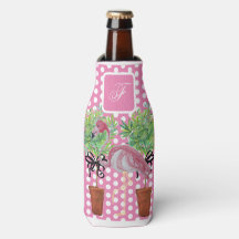 Palm Tree Pink Flamingo Flamingos kann Flasche Coo