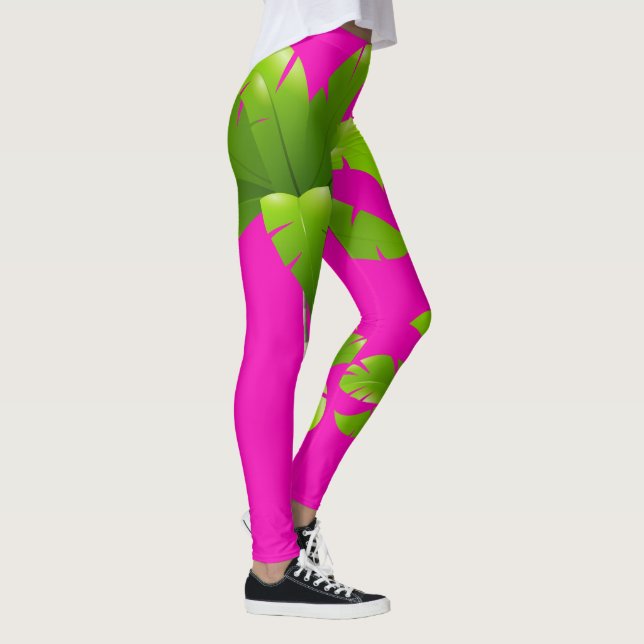 Palm Tree Pink Leggings (Rechts)
