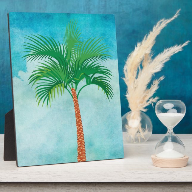 Palm Tree Plaque Fotoplatte (Seite)