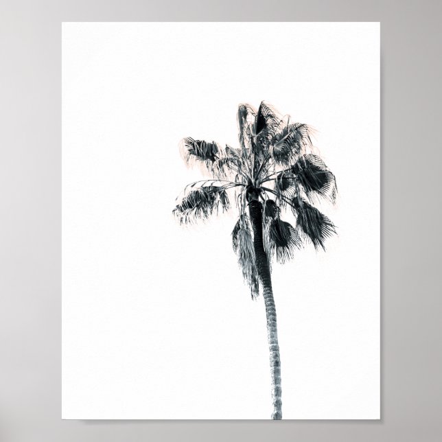Palm Tree Poster | Rosa 8x10 (Vorne)