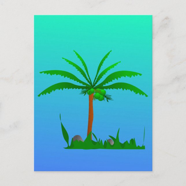 Palm Tree Postkarte (Vorderseite)