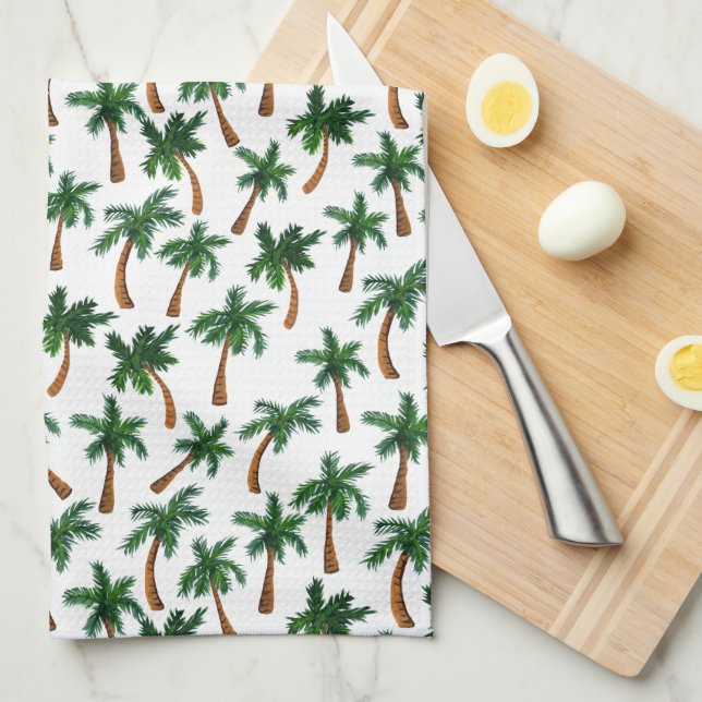 Palm Tree Print Küchentuch (Viertel Falte)
