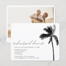 Palm Tree Probe Dinner Hochzeitskarte Begleitkarte
