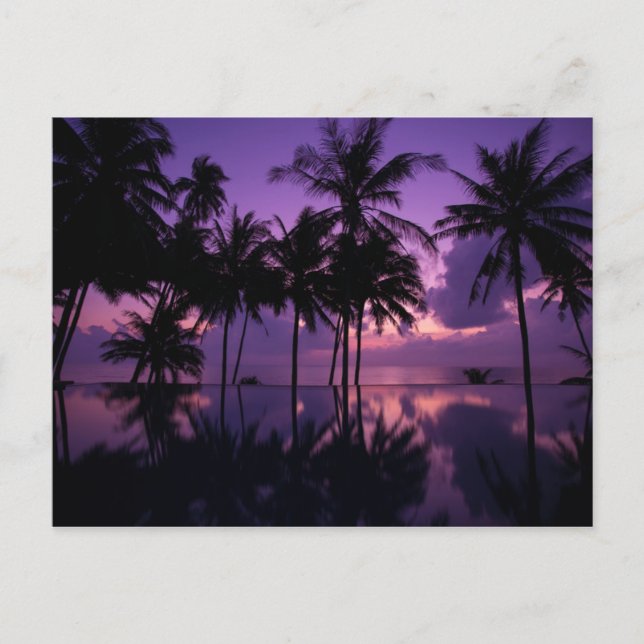 Palm Tree Reflection Postkarte (Vorderseite)