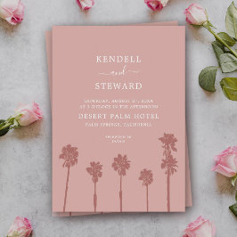 Palm Tree Romance Suite Wedding Einladung