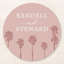 Palm Tree Romance Wedding Suite Paper Untersetzer
