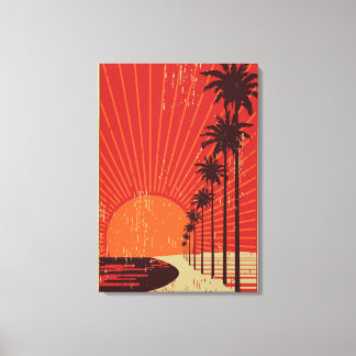 Palm Tree Row Leinwanddruck