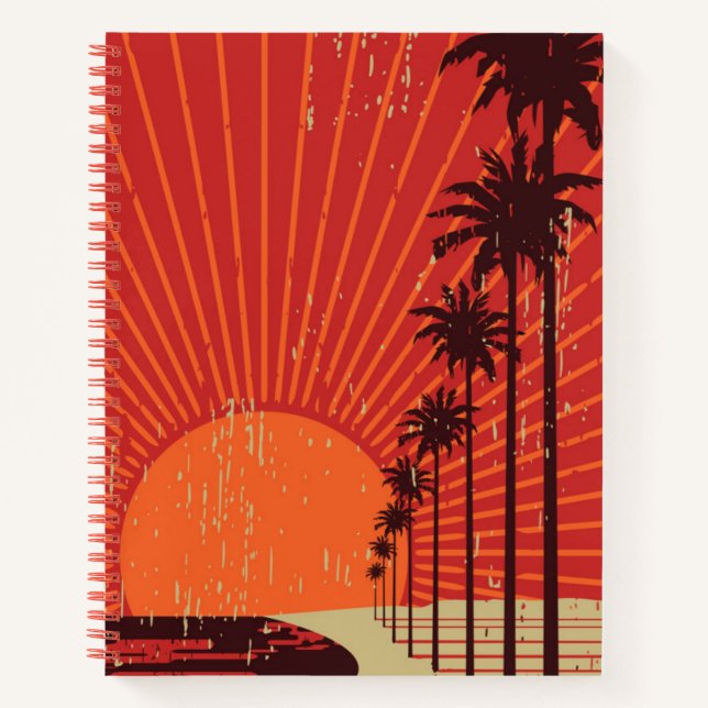 Palm Tree Row Notizbuch (Vorderseite)