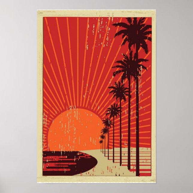 Palm Tree Row Poster (Vorne)