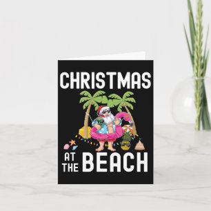 Palm Tree Santa Surfing Sommerweihnachtsfest am Be Karte