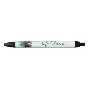 Palm Tree Schwarz-weiß Modern Blue Sky Personal Kugelschreiber