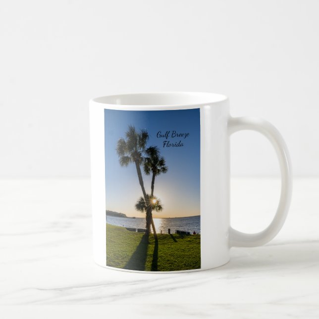 Palm Tree Scissors Silhouette Kaffee Tasse (Rechts)