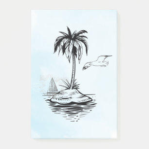 Palm Tree & Seagull sur Post-it notes