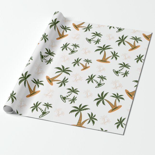 Palm tree seamless pattern geschenkpapier (Ungerollt)