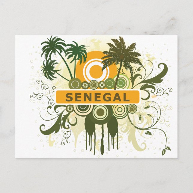 Palm Tree Senegal Postkarte (Vorderseite)