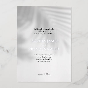 Palm Tree Shadow Mariage moderne Invitation avec h